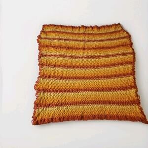 Vintage Hand Made Afghan Crocheted Grandma Granny Couch Bed Approx. 48"x45" READ